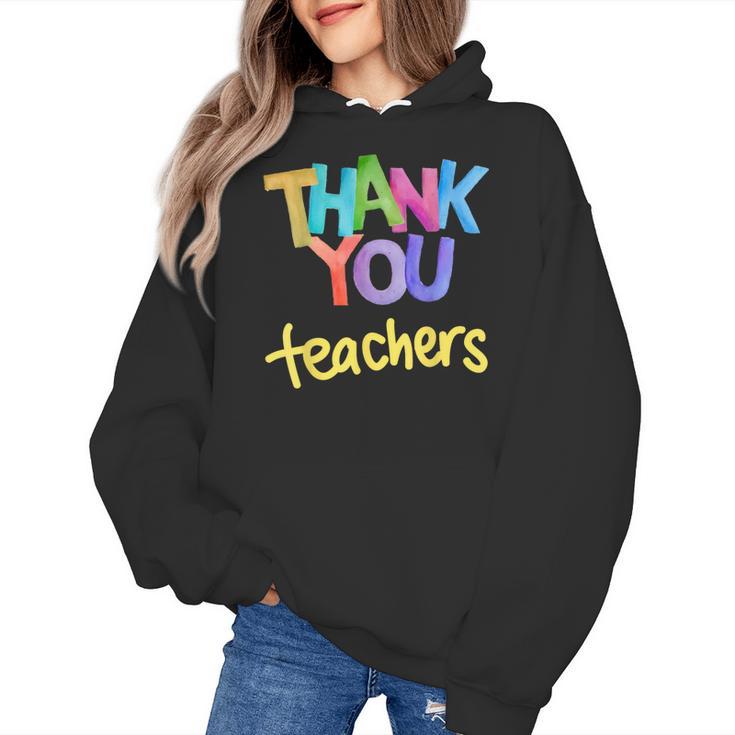 Thank You Teacher Appreciation Graduation Men Women Girls Kids Women's Hoodie