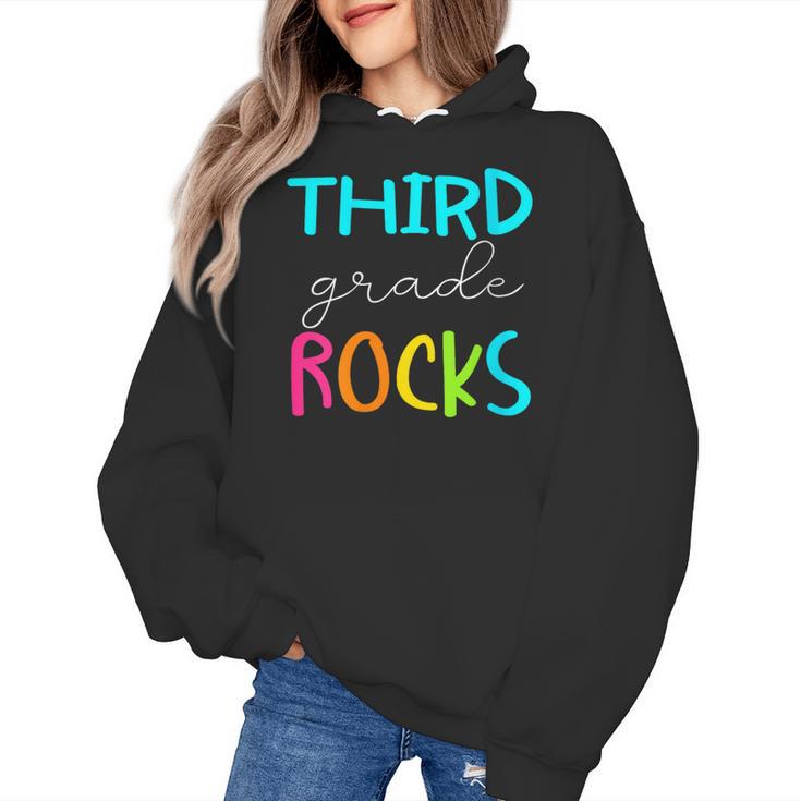 Third Grade Rocks Shirt Team 3rd Grade Teacher Women's Hoodie