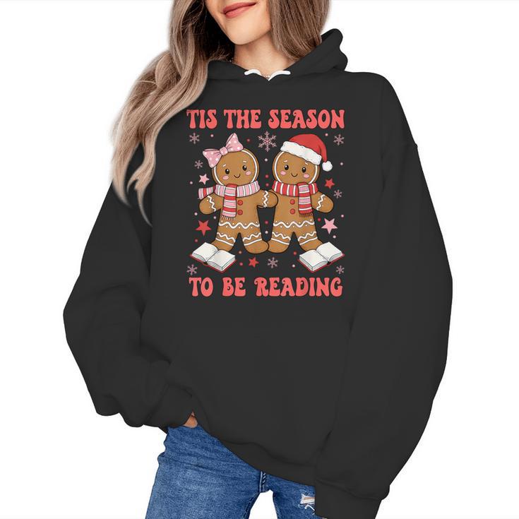 Tis The Season Reading Christmas Shirt Book Lovers Teacher Women's Hoodie