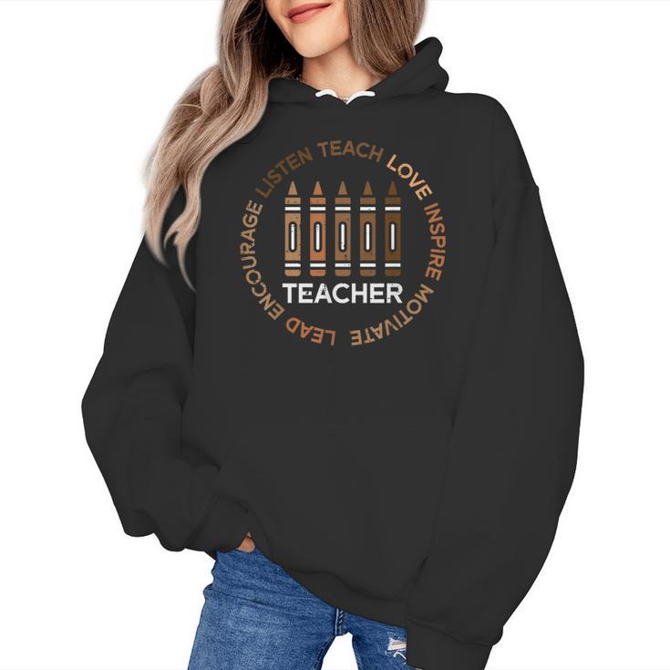 History Teacher Teach Love African American Men Women Women's Hoodie