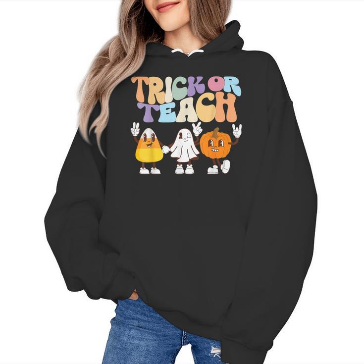 Trick Or Teach Cute Halloween Teacher Women's Hoodie