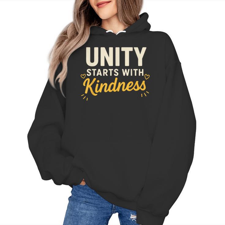 Unity Kindness Shirt Women Teachers Kids Unity Day Orange Women's Hoodie