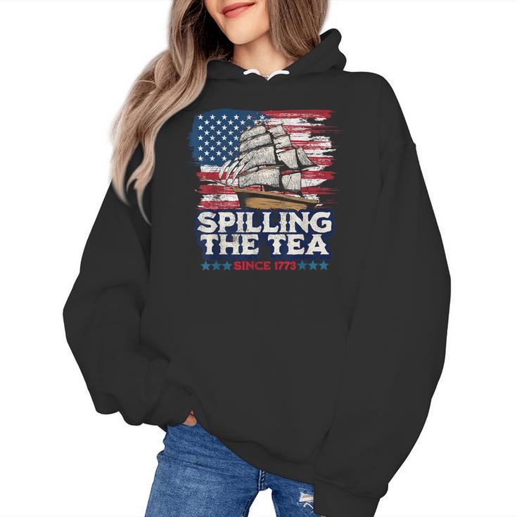 US History Teacher Boston Spilling The Tea Since 1773 Women's Hoodie