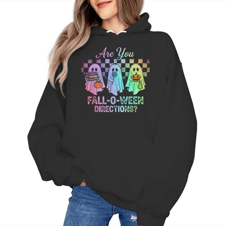 Vintage Are You Fall O Ween Directions Teacher Halloween Women's Hoodie