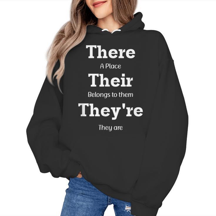 Vocabulary Police Their There They'Re English Teacher Women's Hoodie
