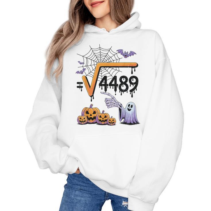 4489 Square Root 67 Math Teacher Halloween Costume Professor Women's Hoodie