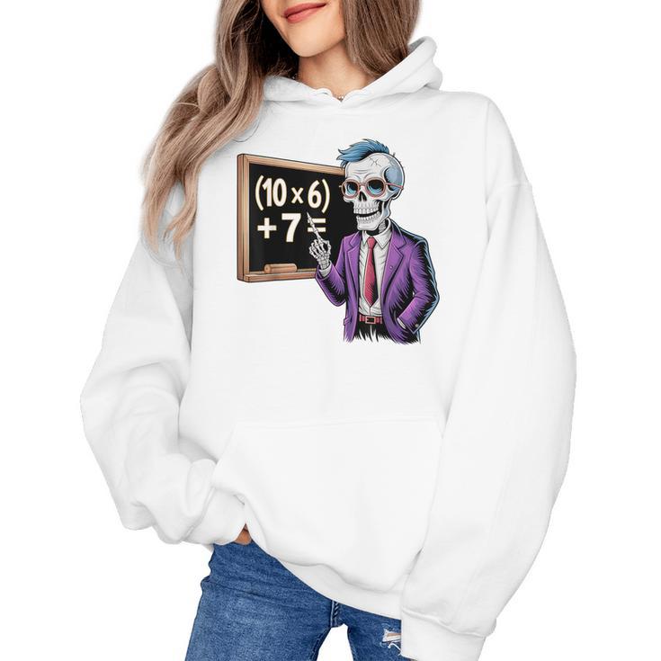 67 Math Teacher Meme Brainrot Six Seven Halloween Equation Women's Hoodie