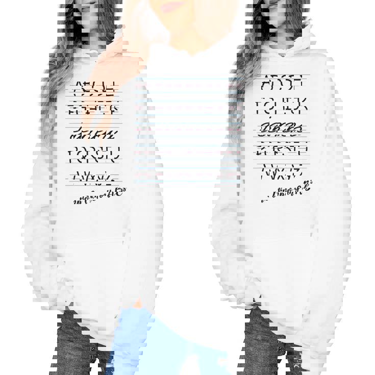 ABC Elemeno Shirt Alphabet Kindergarten Preschool Teacher Women&#x27;s Hoodie