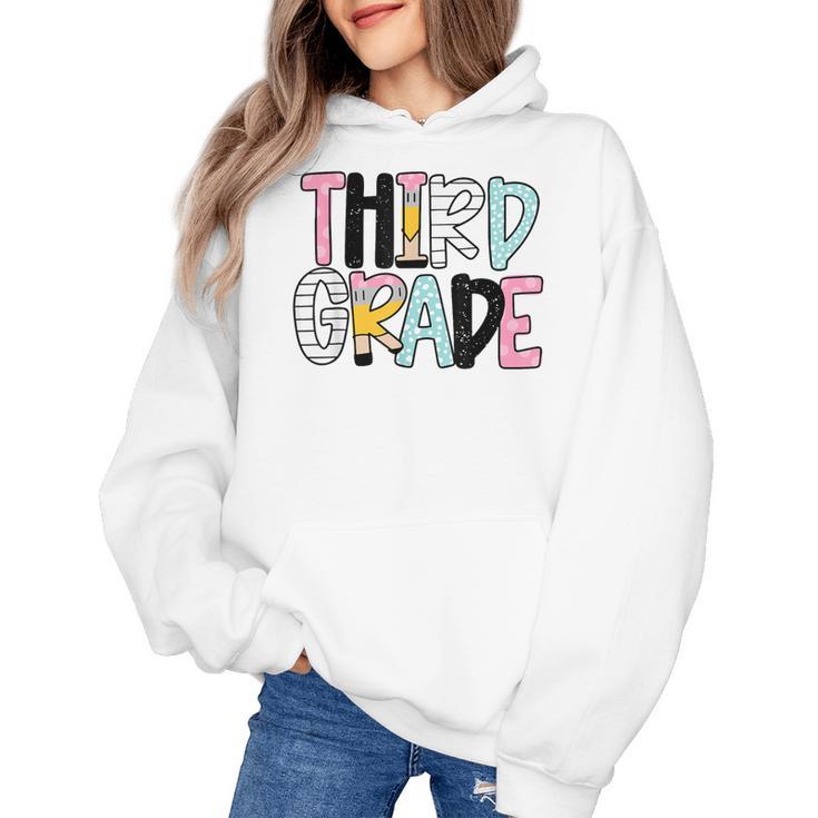 Back To School Third Grade Teacher First Day Of 3rd Grade Women's Hoodie