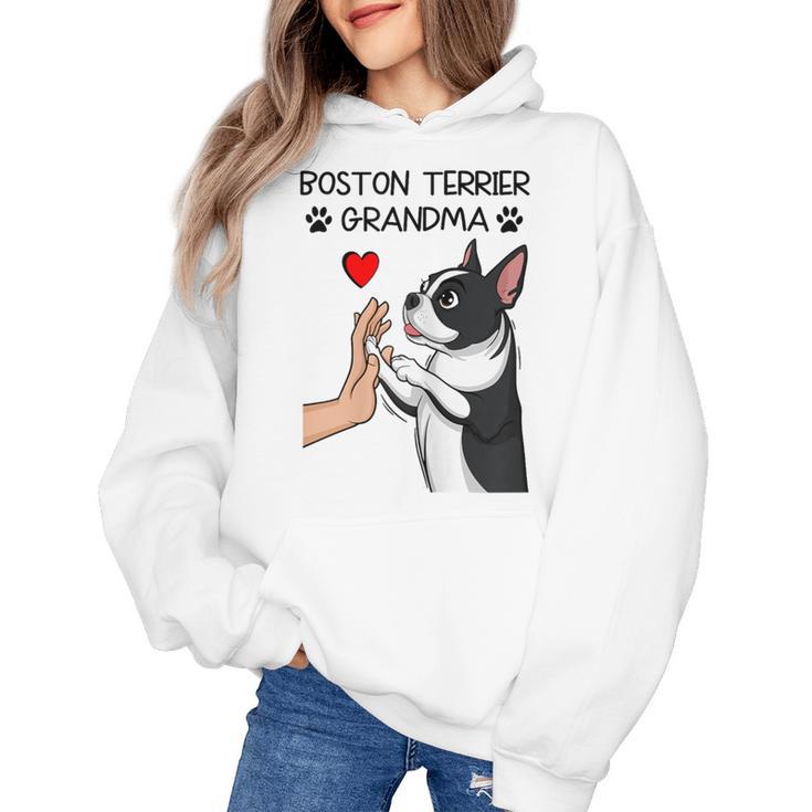 Boston Terrier Grandma Mother's Day Dog Mom Women's Hoodie