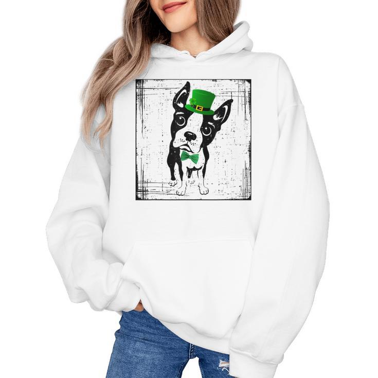 Cool Saint Patrick's Boston Terrier T Shirt For Dogs Lovers Women's Hoodie
