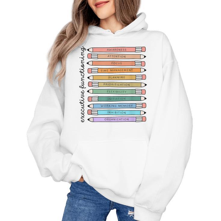 Executive Functioning Skills Back To School Sped Teacher SLP Women's Hoodie