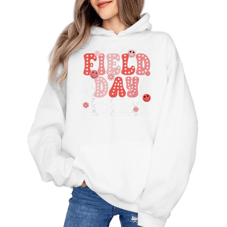Field Day Red Team Outdoor Field Day Games For Kids Teacher Women's Hoodie