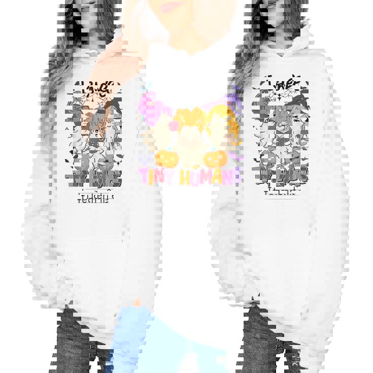 Halloween Teacher Smell a Tiny Human Ghost Spooky Season Women&#x27;s Hoodie