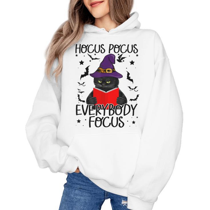Hocus Pocus Everybody Focus Halloween Teacher For Men Women Women's Hoodie