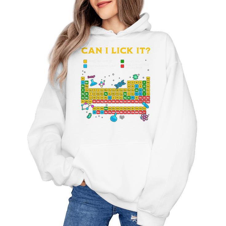 Can I Lick It Periodic Table Science Teacher Student Premium Tri-Blend Women's Hoodie