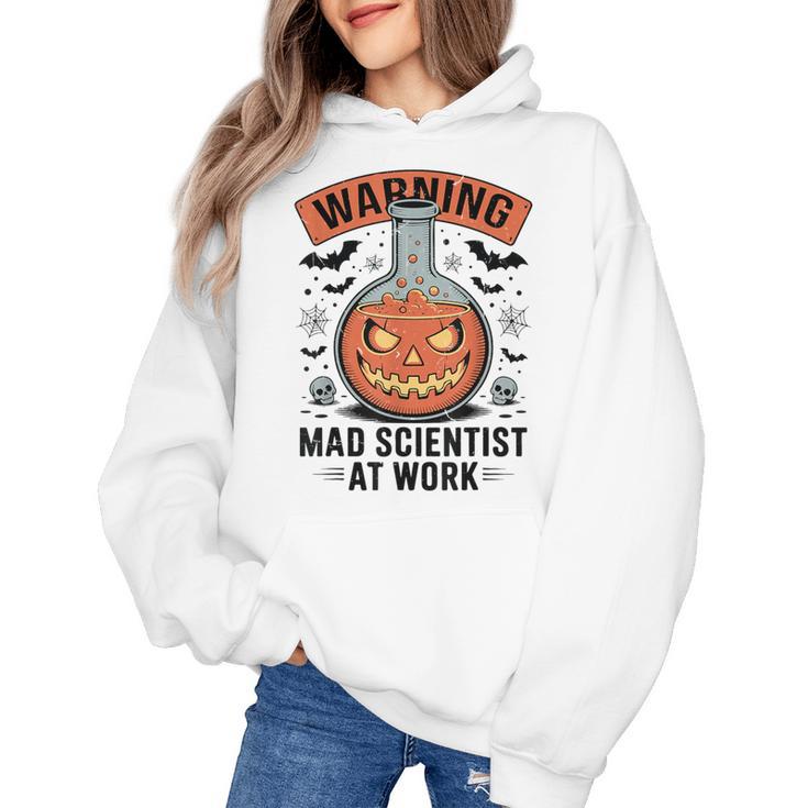 Mad Scientist Pumpkin Science Teacher Halloween Costume Kids Women's Hoodie