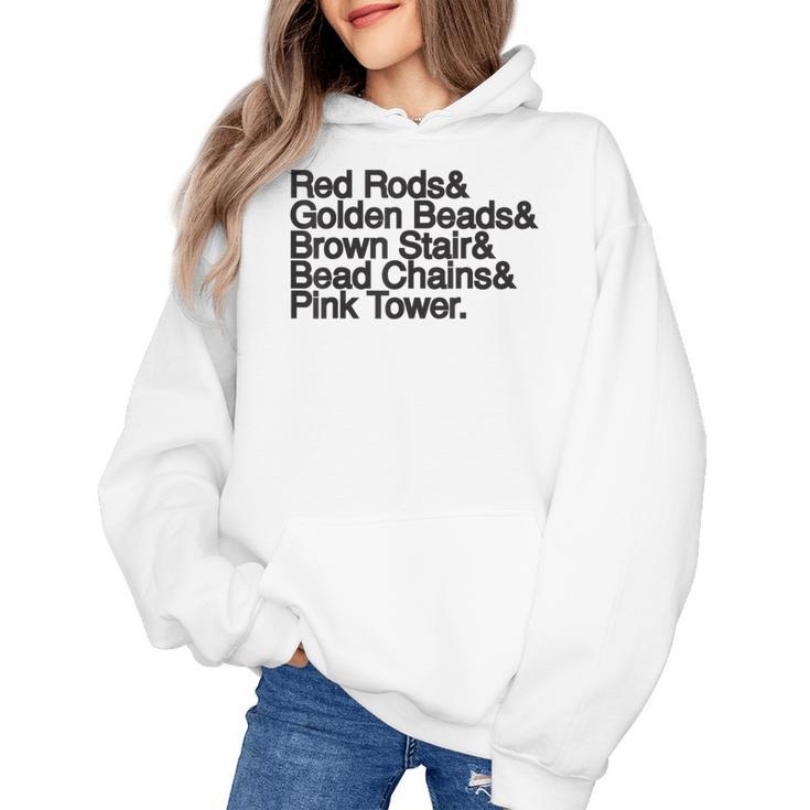 Montessori Helvetica Education Teacher Women's Hoodie