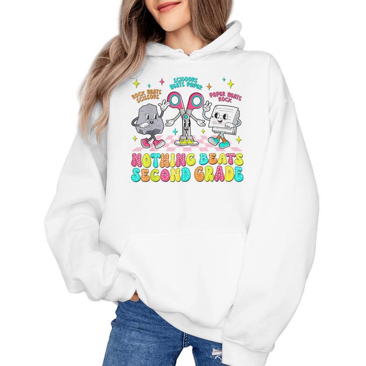Nothing Beats 2nd Second Grade Back To School Teacher Kids Women's Hoodie
