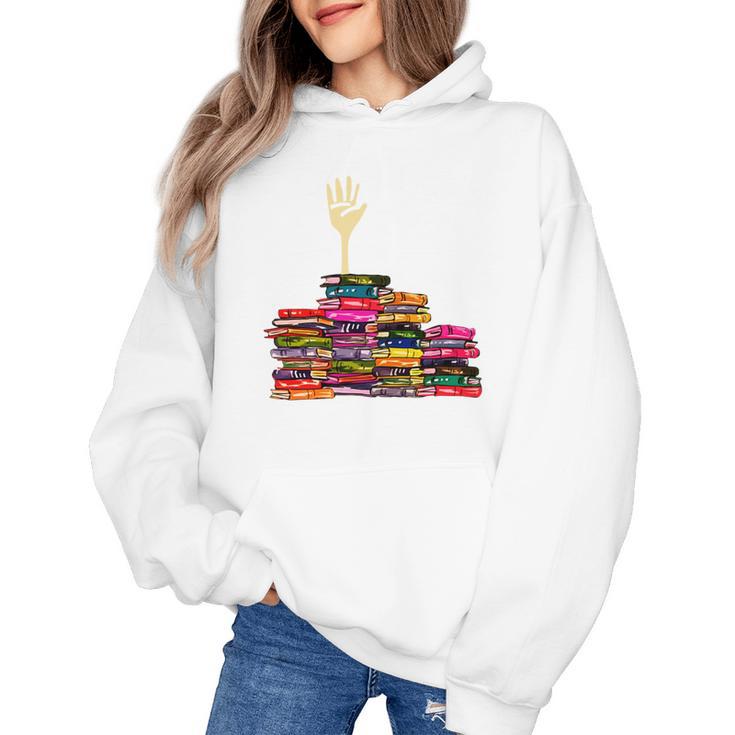 Reading Books Librarian Reader Nerd I'm Ok Teacher School Women's Hoodie