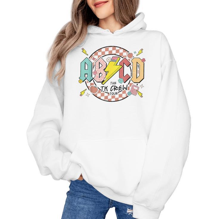 Retro ABCD Transitional Kindergarten Teacher Tour TK Teacher Women's Hoodie