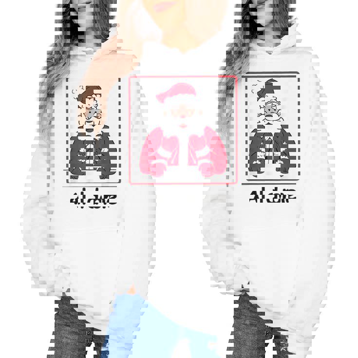 Retro All Done Christmas Special Ed Teacher Team Santa Women Women&#x27;s Hoodie