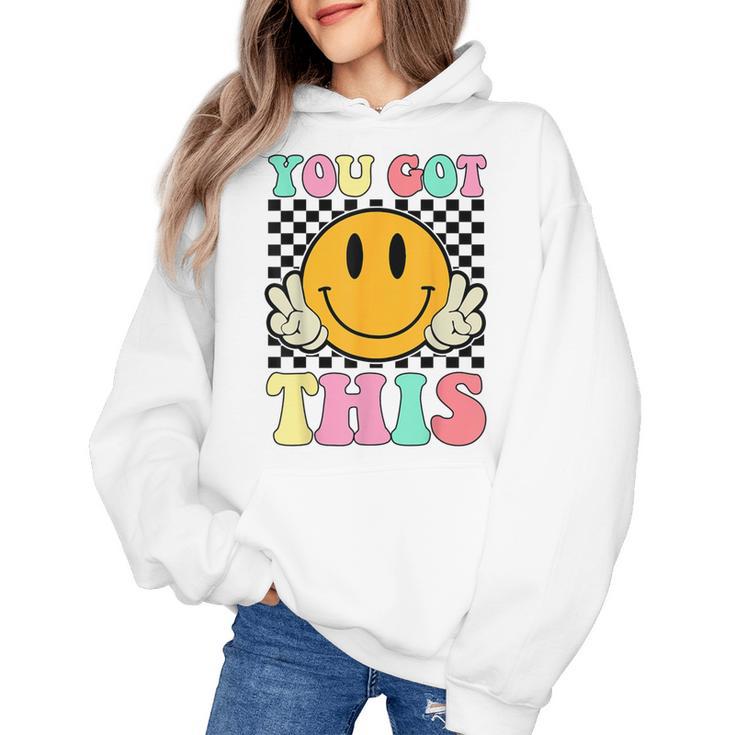 You Got This Retro Smile Motivational Testing Day Teacher Women's Hoodie