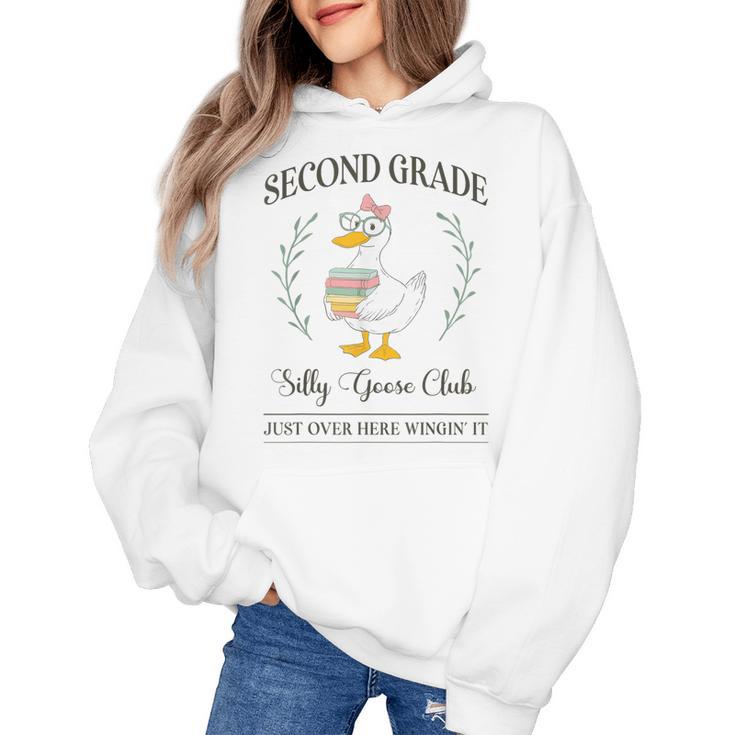 Second Grade Silly Goose Club For Teacher Or Student Women's Hoodie