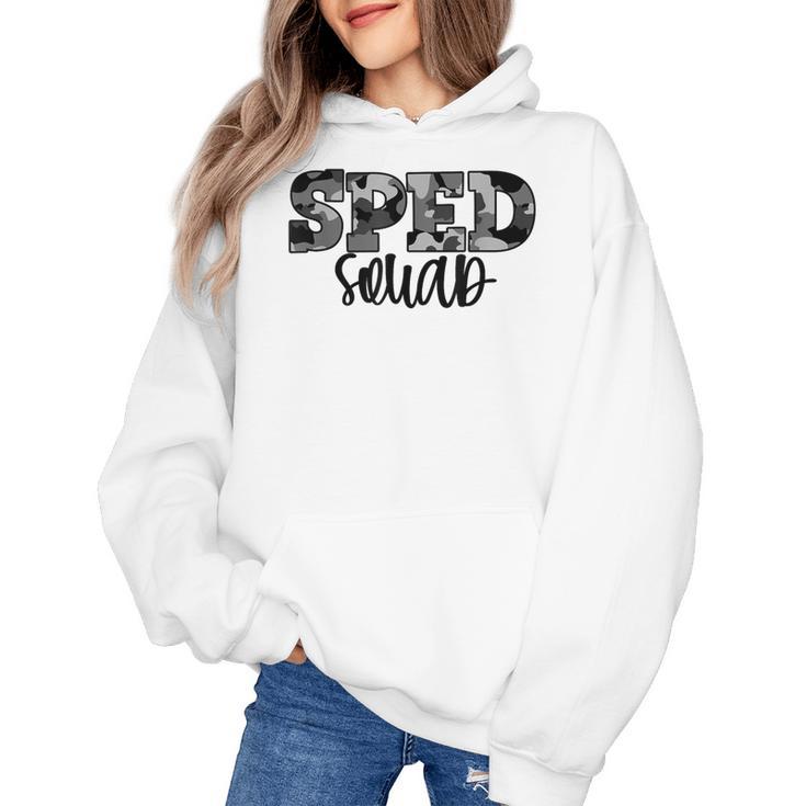 Special Education Squad Camo SPED Teacher Women's Hoodie