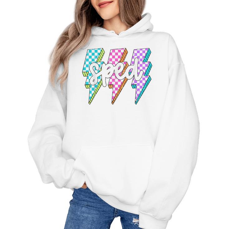 SPED Teacher Squad Lightning Bolt Special Education Women's Hoodie
