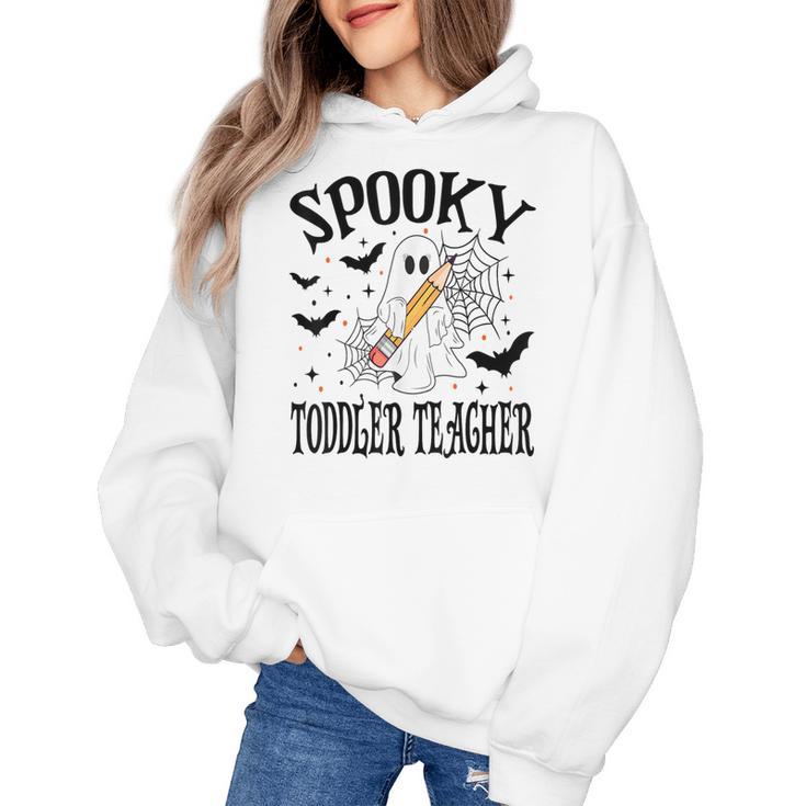 Spooky Toddler Teacher Halloween School Women's Hoodie