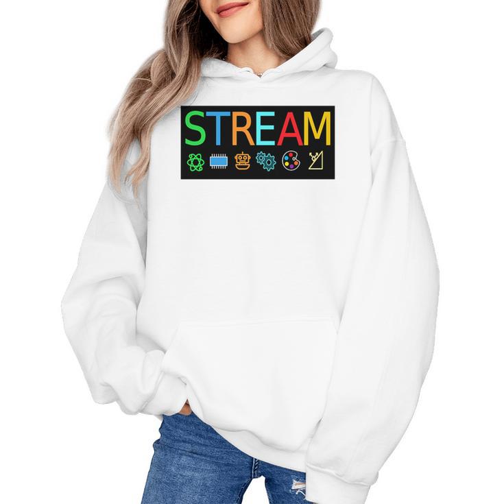 Stream Technology Robotics Shirt For Teachers And Students Premium Tri-Blend Women's Hoodie