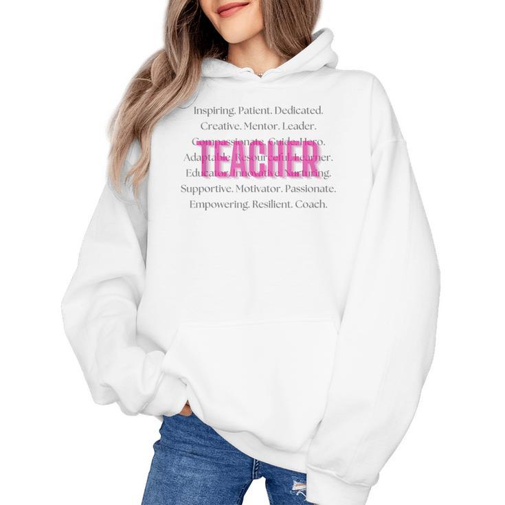 TEACH Inspirational Teacher Comfortable & Stylish T-Shirt Women's Hoodie