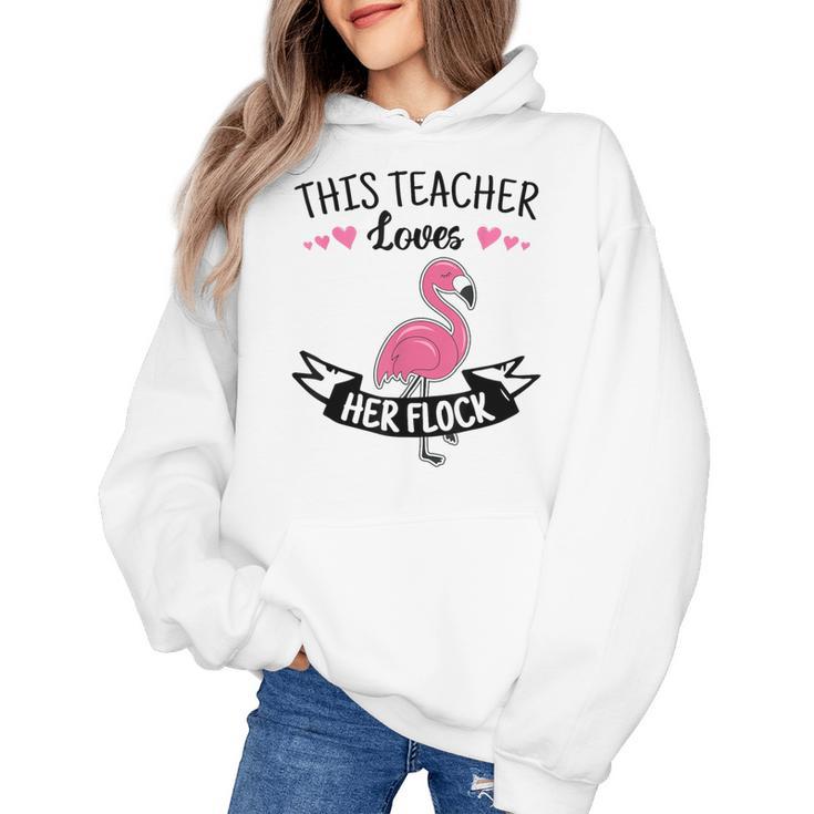 This Teacher Loves Her Flock Cute Flamingo Teacher Women's Hoodie, trending gift This Teacher Loves Her Flock Cute Flamingo Teacher Women's Hoodie, trending gift