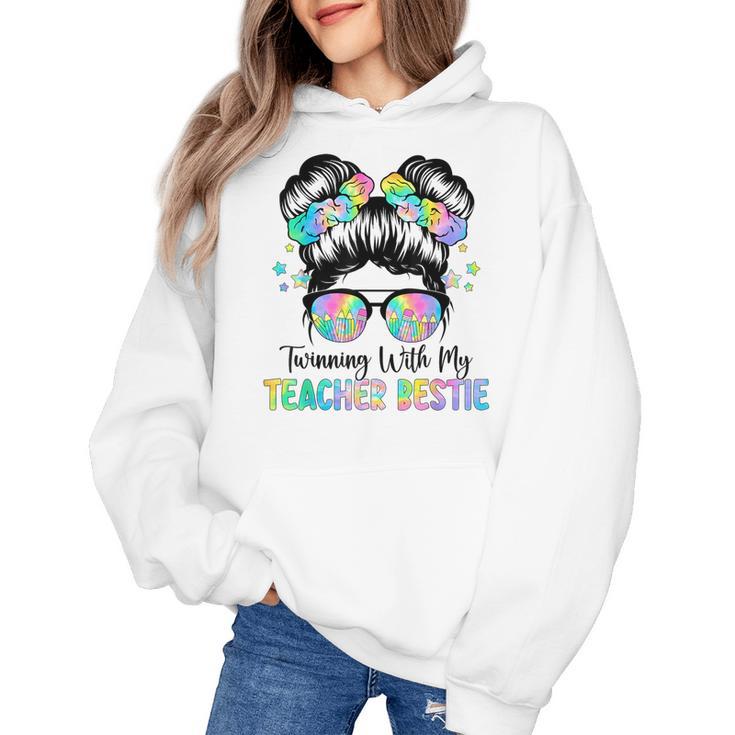 Twin Day Friends Teacher Twinning With My Bestie Women's Hoodie