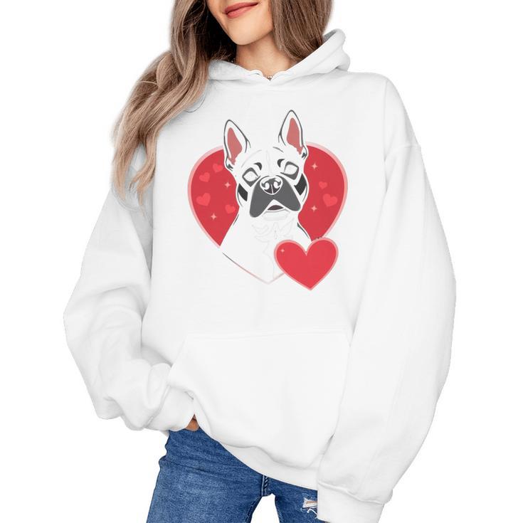 Valentine's Day Boston Terrier Women's Hoodie