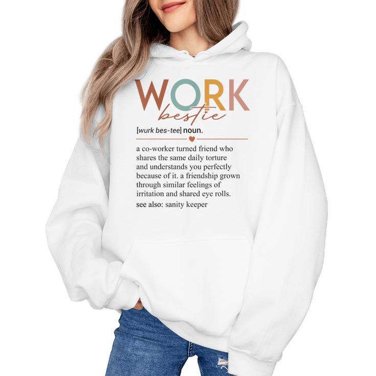Vintage Work Bestie Definition Teachers Nurses Boss Women Women's Hoodie