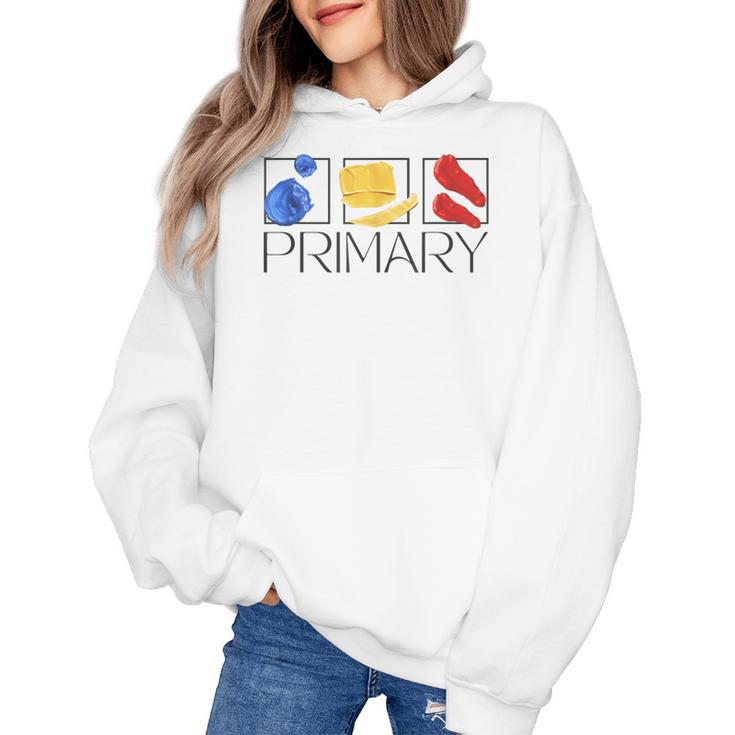 Women Art Teacher Back To School Artist Primary Color Theory Women's Hoodie