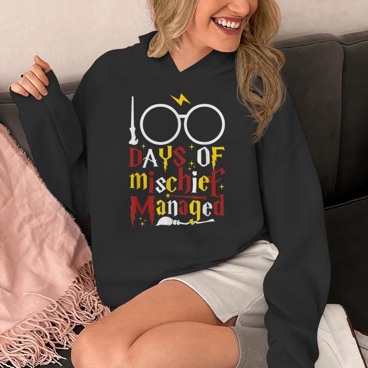 100 Days Of Mischief Managed Teacher Kid 100th Day Of School Women's Hoodie, funny design 100 Days Of Mischief Managed Teacher Kid 100th Day Of School Women's Hoodie, funny design