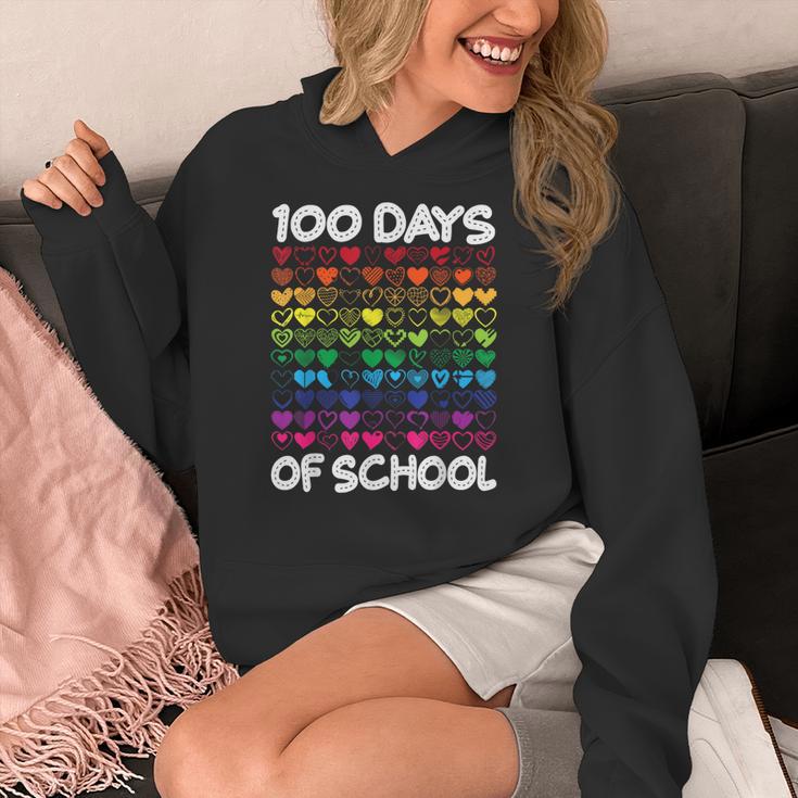 100 Days Of School Heart Love Teacher Or Student 100th Day Women's Hoodie, funny design 100 Days Of School Heart Love Teacher Or Student 100th Day Women's Hoodie, funny design