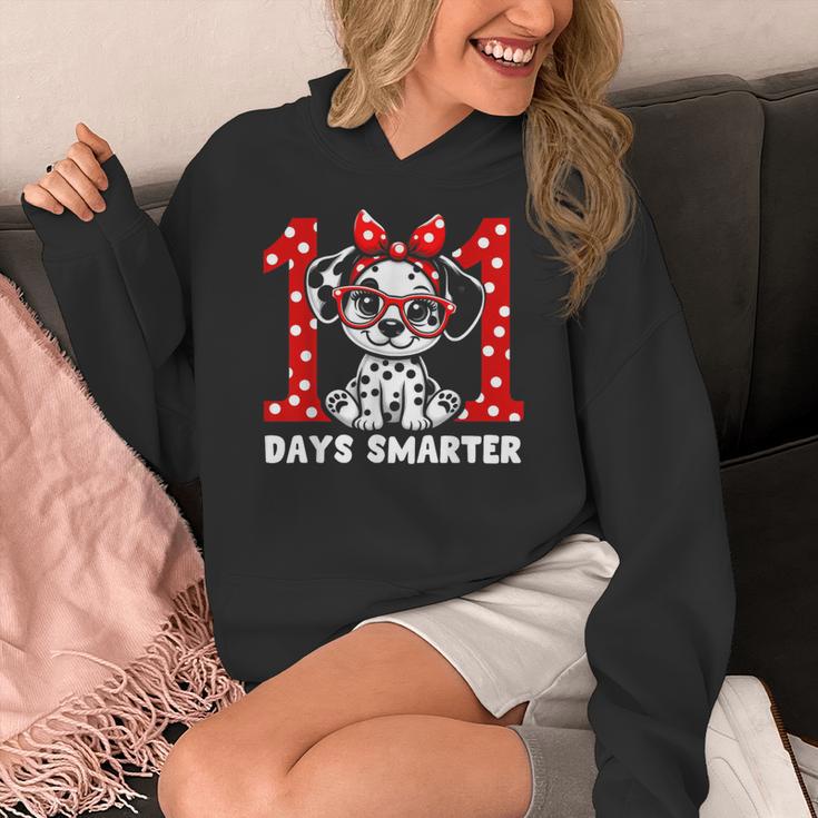 100 Days Smarter 101st Day School Dalmatian Dog Teacher Kids Women's Hoodie, funny design 100 Days Smarter 101st Day School Dalmatian Dog Teacher Kids Women's Hoodie, funny design