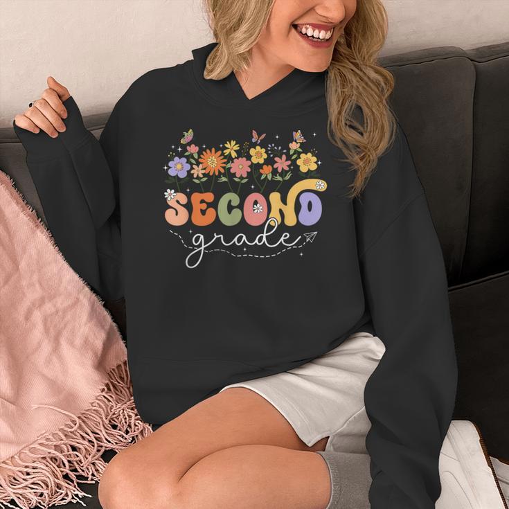 2nd Second Grade Teacher Wildflower Back To School Floral Women's Hoodie, 2nd Grade Teacher Gifts, funny design