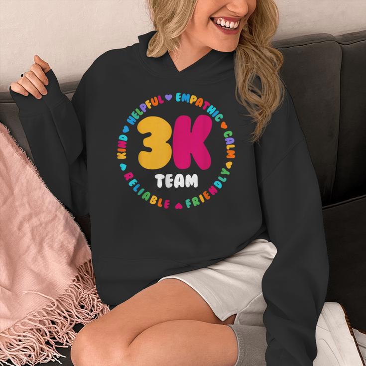 3K Team & Teacher Squad Threes Crew PreK Elementary Team Women's Hoodie, funny design 3K Team & Teacher Squad Threes Crew PreK Elementary Team Women's Hoodie, funny design
