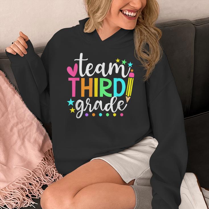 3rd Grade Team Pencil Teacher Student Back To School Girls Women's Hoodie, funny design