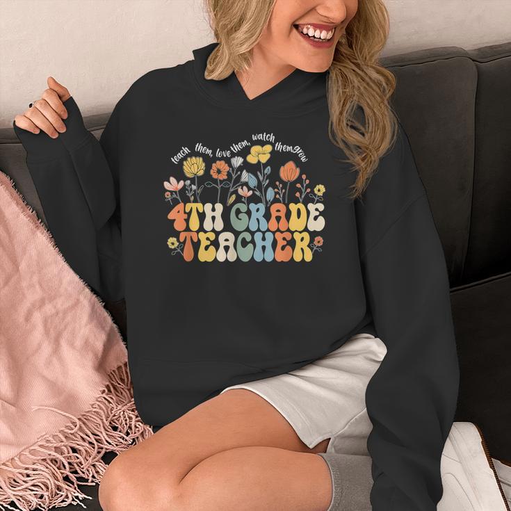 4th Fourth Grade Teacher Appreciation Teaching Wildflowers Women's Hoodie, 4th Grade Teacher Gifts, funny design 4th Fourth Grade Teacher Appreciation Teaching Wildflowers Women's Hoodie, 4th Grade Teacher Gifts, funny design