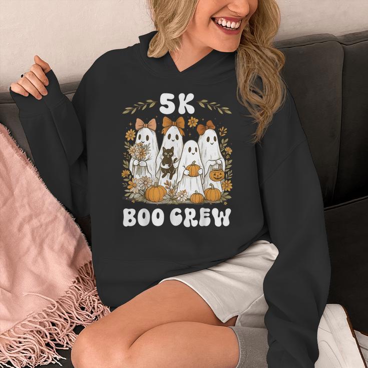 5K Boo Crew Halloween Teacher K5 Floral Ghost Trick Or Teach Women's Hoodie, funny design 5K Boo Crew Halloween Teacher K5 Floral Ghost Trick Or Teach Women's Hoodie, funny design