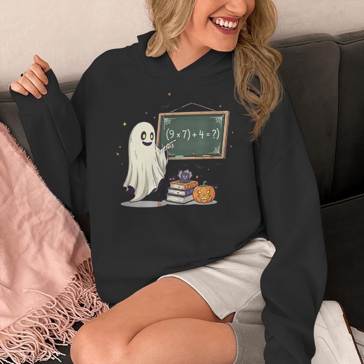 67 Teacher Halloween Ghost Six Seven Meme Math Joke Women's Hoodie, funny design
