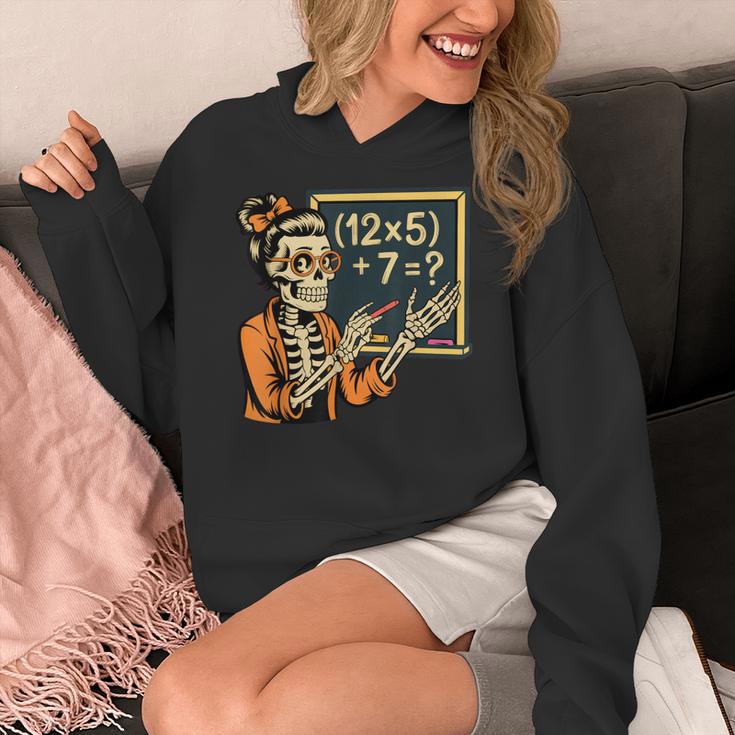 67 Teacher Halloween Skeleton Women's Hoodie, funny design