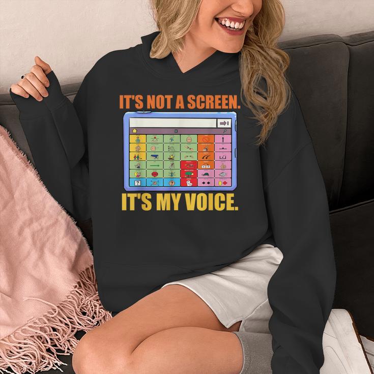 AAC Awareness AAC Teacher It's Not A Screen It's My Voice Men Women Women's Hoodie, funny design AAC Awareness AAC Teacher It's Not A Screen It's My Voice Men Women Women's Hoodie, funny design