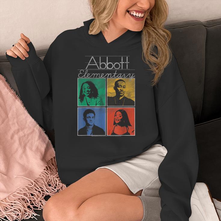 Abbott Elementary Colorful Pop Art Teachers TV Show Women's Hoodie, funny design Abbott Elementary Colorful Pop Art Teachers TV Show Women's Hoodie, funny design